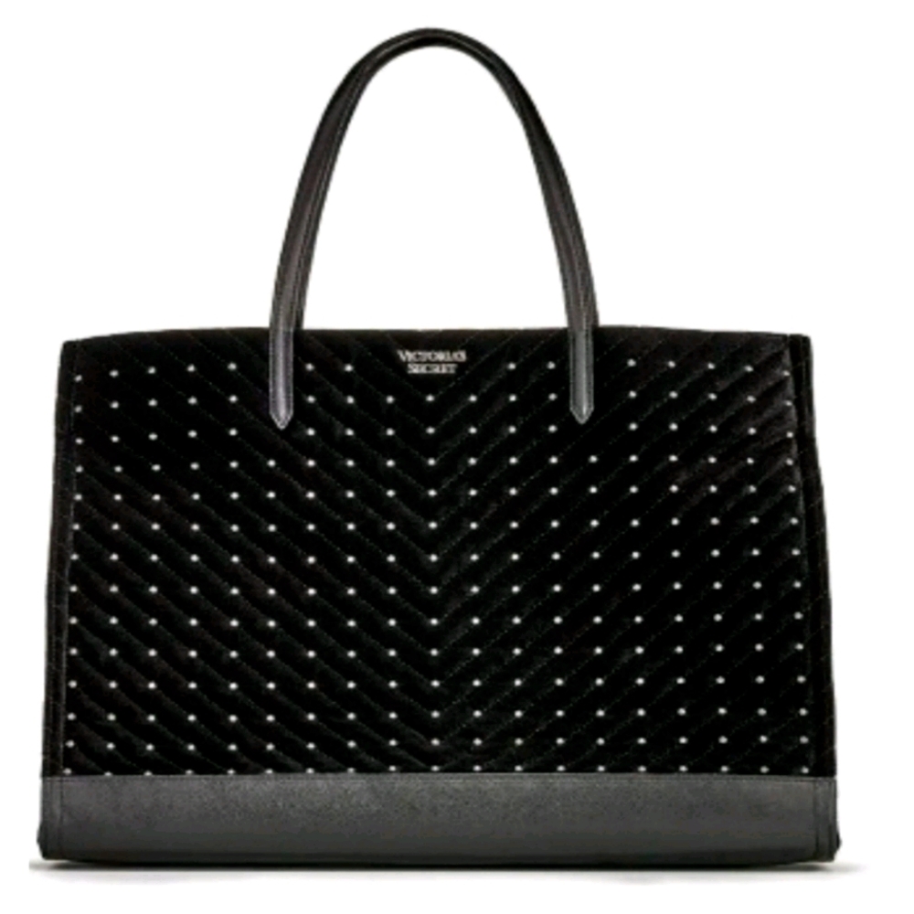 Victoria's Secret velvet, studded tote